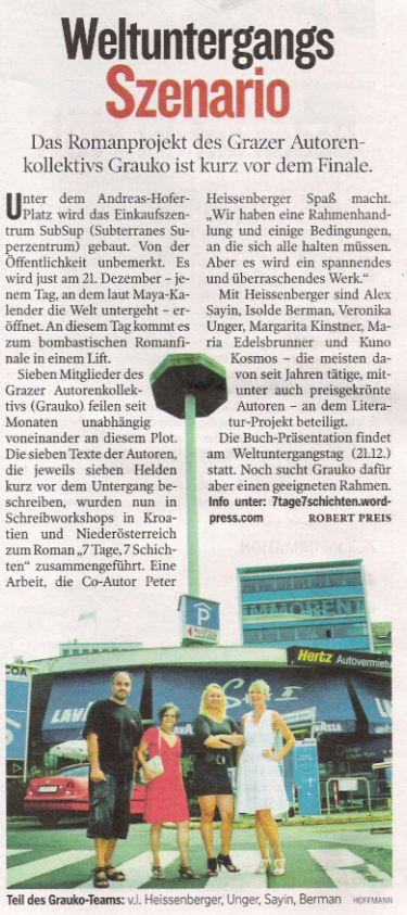 Kleine Zeitung vom 26.8.2012